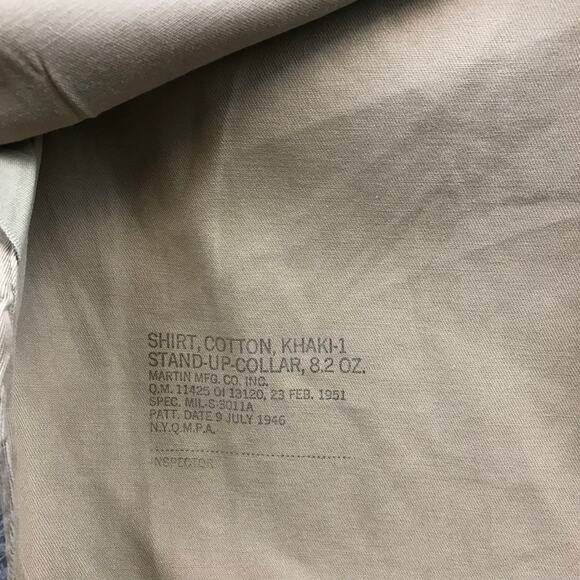 Vintage 1965 USAF Uniform Shirt Khaki Tan Button Up - Picture 5 of 11